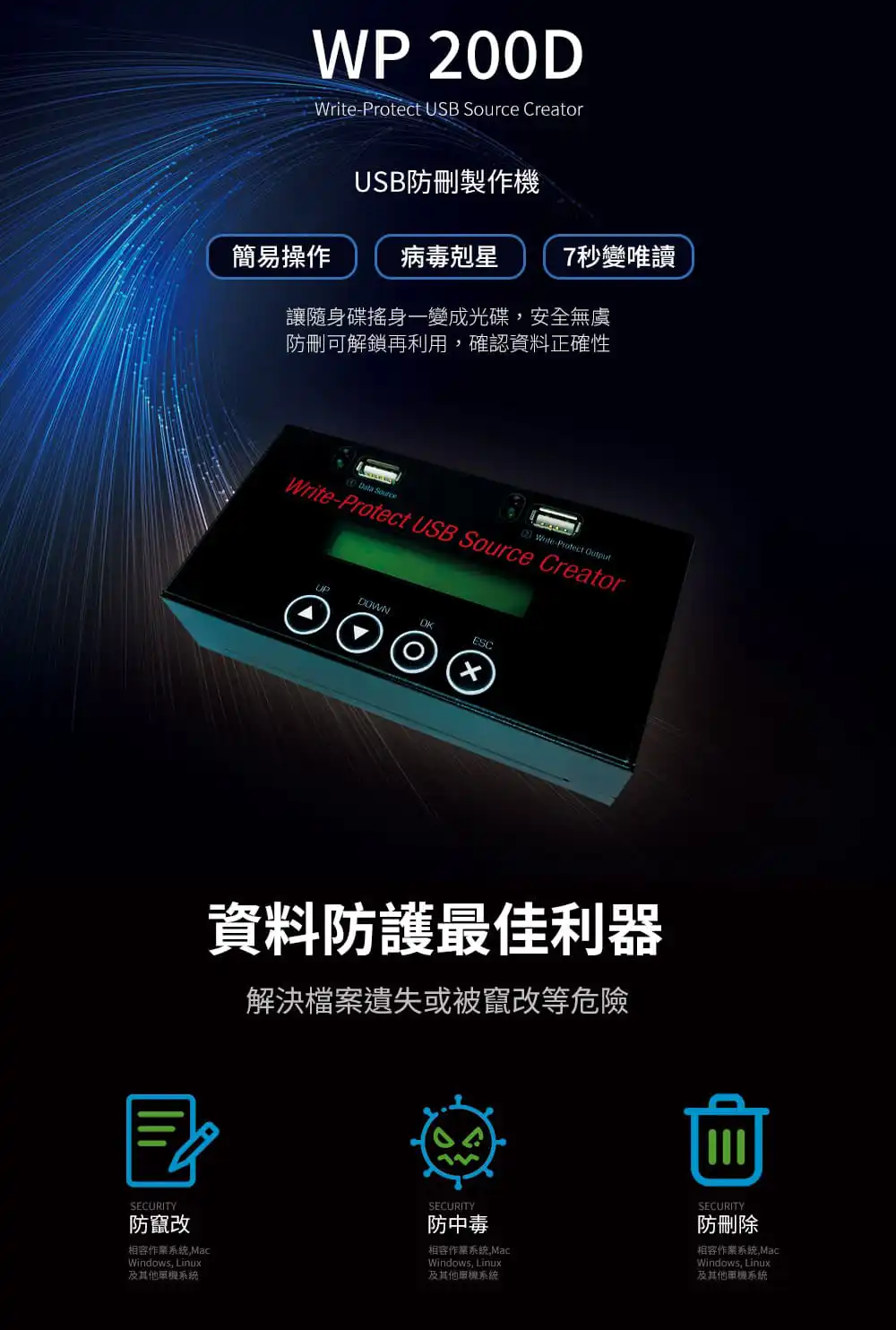 防刪隨身碟 | WP200D
